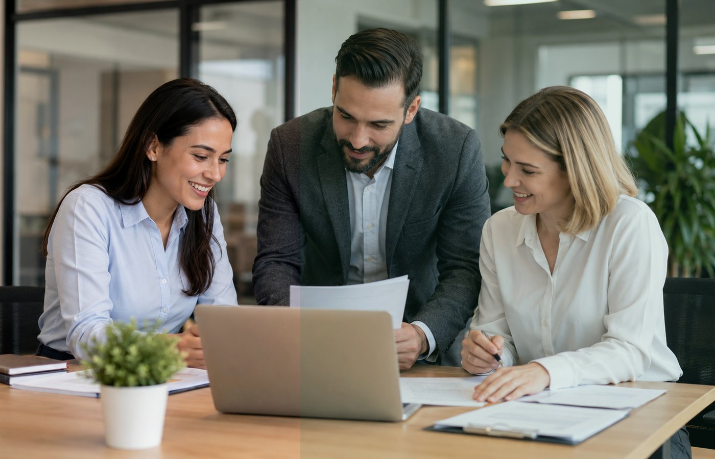 Documents et ordinateur en contexte professionnel